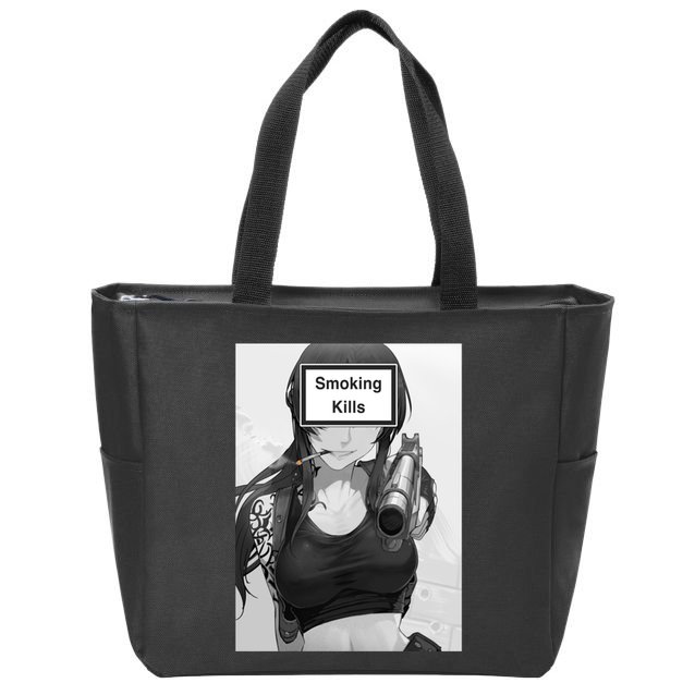 Smoking Kills Zip Tote Bag