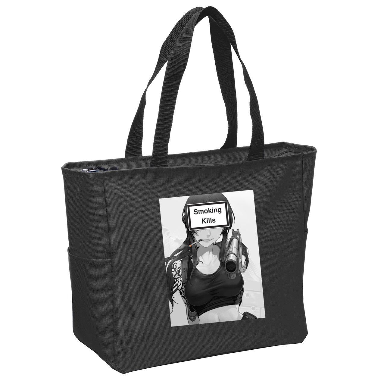 Smoking Kills Zip Tote Bag