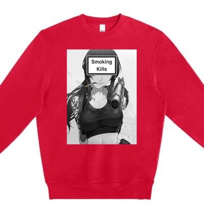 Smoking Kills Premium Crewneck Sweatshirt