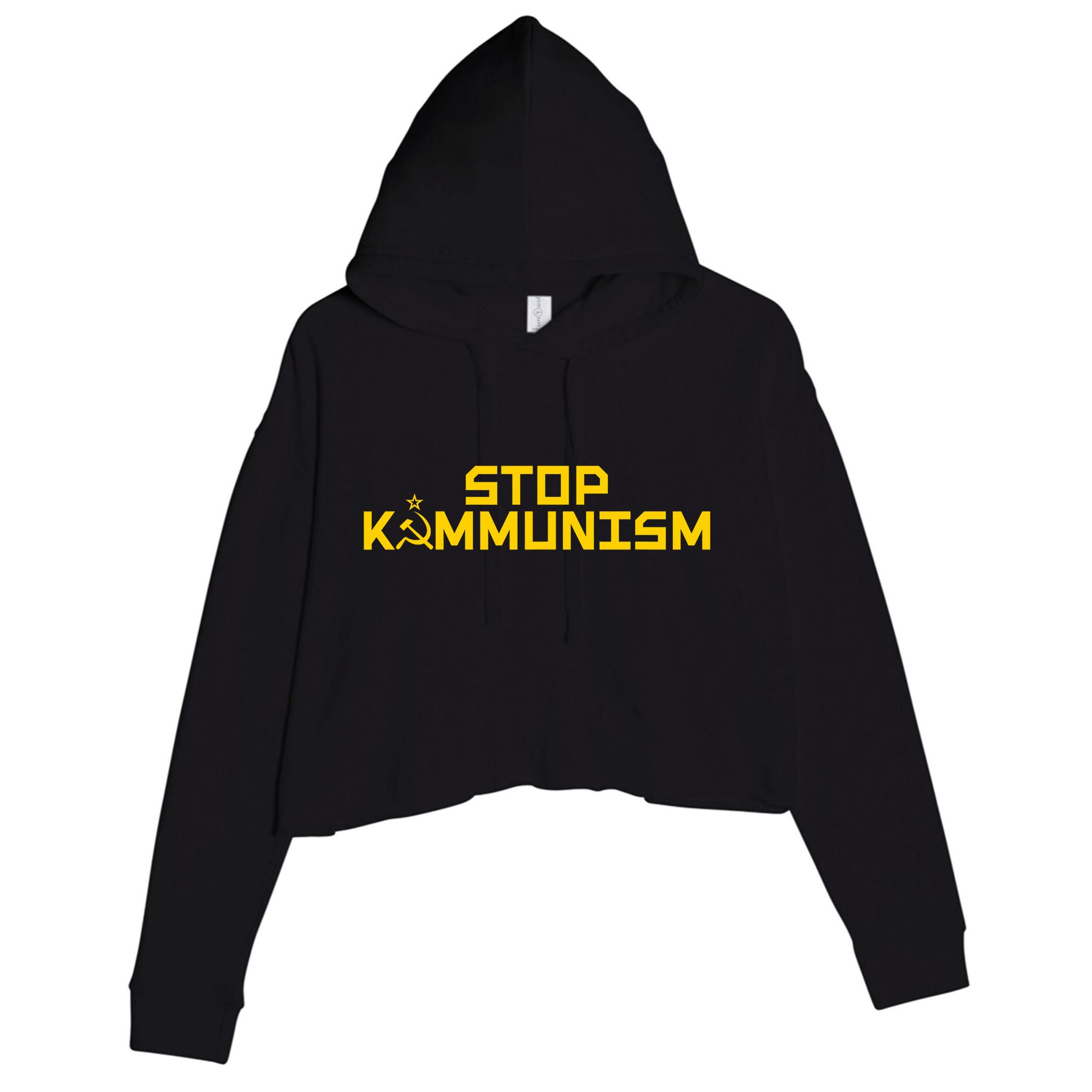Stop Kammunism Stop Commiela Harris Vote Trump Vance 2024 Crop Fleece Hoodie