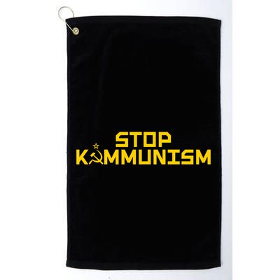 Stop Kammunism Stop Commiela Harris Vote Trump Vance 2024 Golf Towel