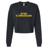 Stop Kammunism Stop Commiela Harris Vote Trump Vance 2024 Cropped Pullover Crew