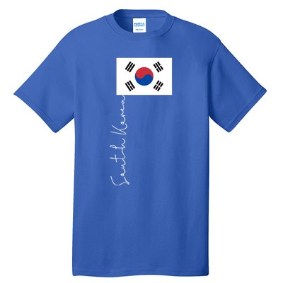 South Korea Signature Flag Pole Patriotic Cool Gift Tall T-Shirt