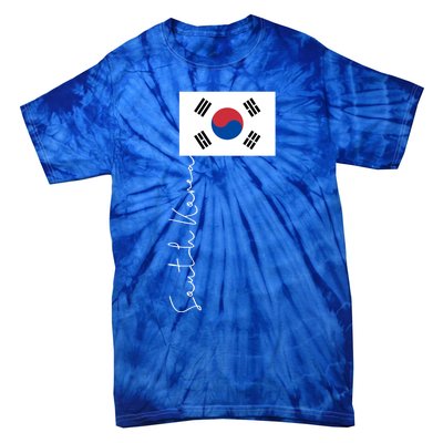 South Korea Signature Flag Pole Patriotic Cool Gift Tie-Dye T-Shirt