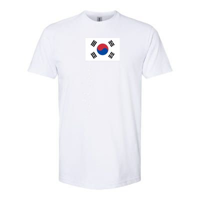 South Korea Signature Flag Pole Patriotic Cool Gift Softstyle CVC T-Shirt