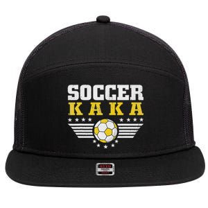 Soccer Kaka Soccer Player Funny Grandfather Kaka Soccer 7 Panel Mesh Trucker Snapback Hat