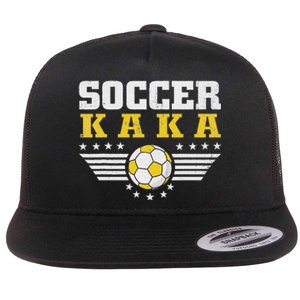 Soccer Kaka Soccer Player Funny Grandfather Kaka Soccer Flat Bill Trucker Hat