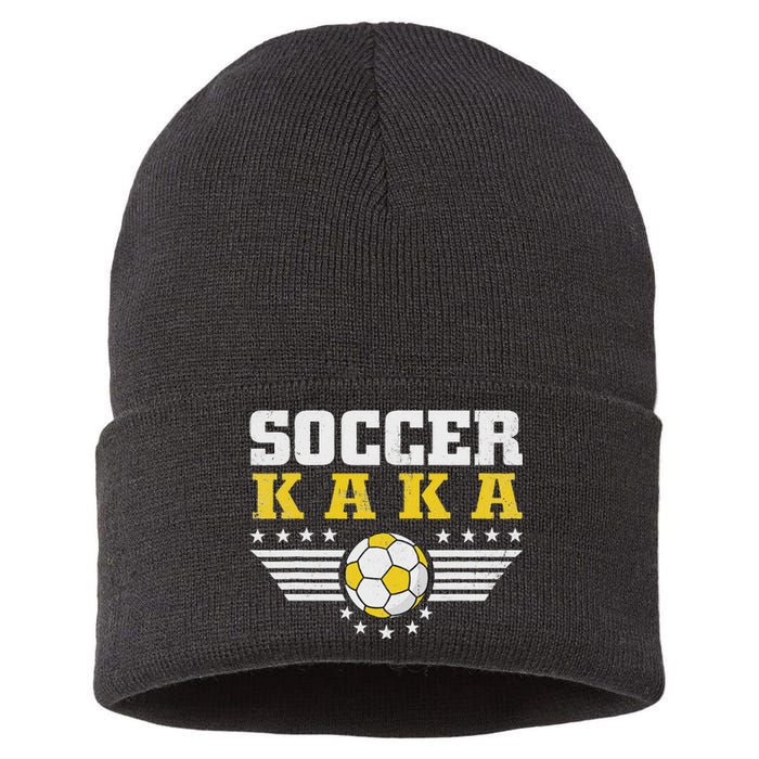 Soccer Kaka Soccer Player Funny Grandfather Kaka Soccer Sustainable Knit Beanie