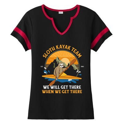 Sloth Kayaking Sloth Kayak Team Ladies Halftime Notch Neck Tee