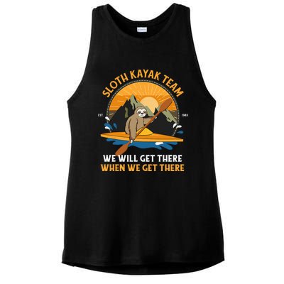 Sloth Kayaking Sloth Kayak Team Ladies PosiCharge Tri-Blend Wicking Tank