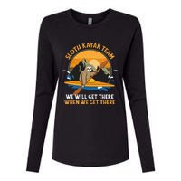 Sloth Kayaking Sloth Kayak Team Womens Cotton Relaxed Long Sleeve T-Shirt