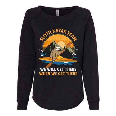 Sloth Kayaking Sloth Kayak Team Womens California Wash Sweatshirt