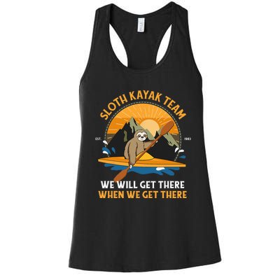 Sloth Kayaking Sloth Kayak Team Women's Racerback Tank