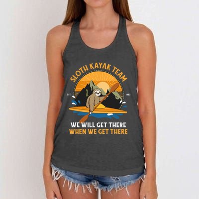 Sloth Kayaking Sloth Kayak Team Women's Knotted Racerback Tank