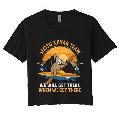 Sloth Kayaking Sloth Kayak Team Women's Crop Top Tee