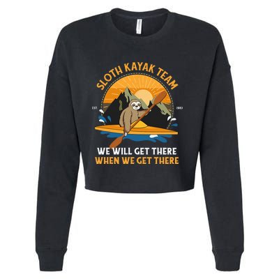 Sloth Kayaking Sloth Kayak Team Cropped Pullover Crew