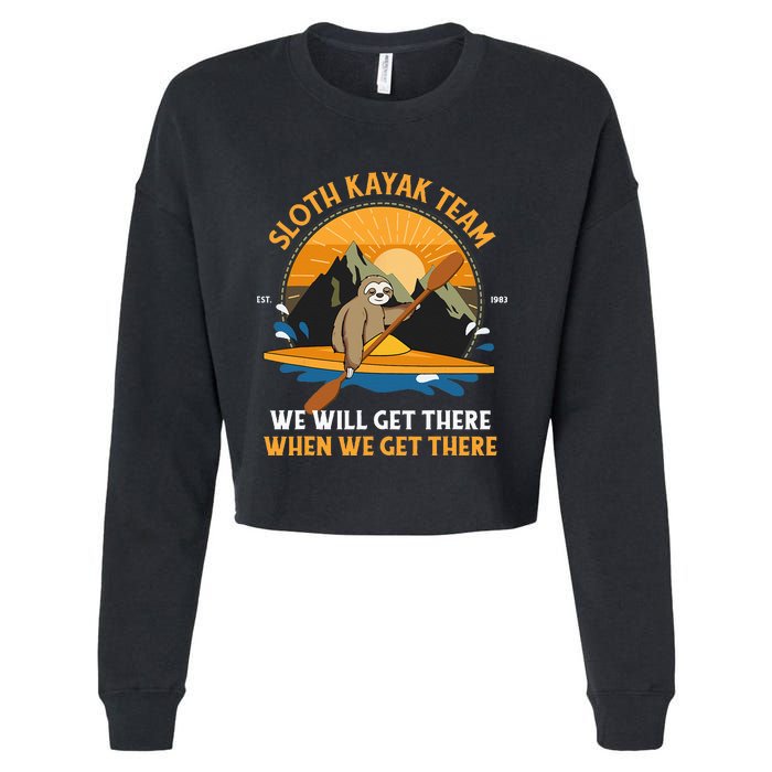 Sloth Kayaking Sloth Kayak Team Cropped Pullover Crew