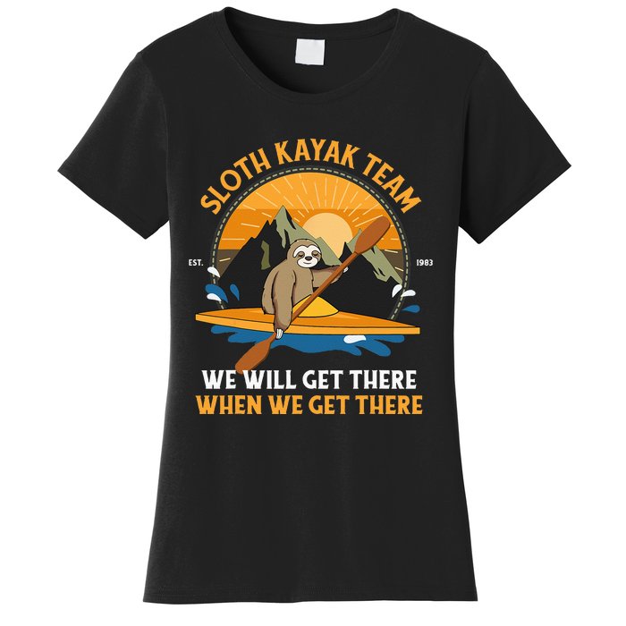 Sloth Kayaking Sloth Kayak Team Women's T-Shirt