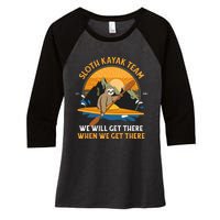 Sloth Kayaking Sloth Kayak Team Women's Tri-Blend 3/4-Sleeve Raglan Shirt