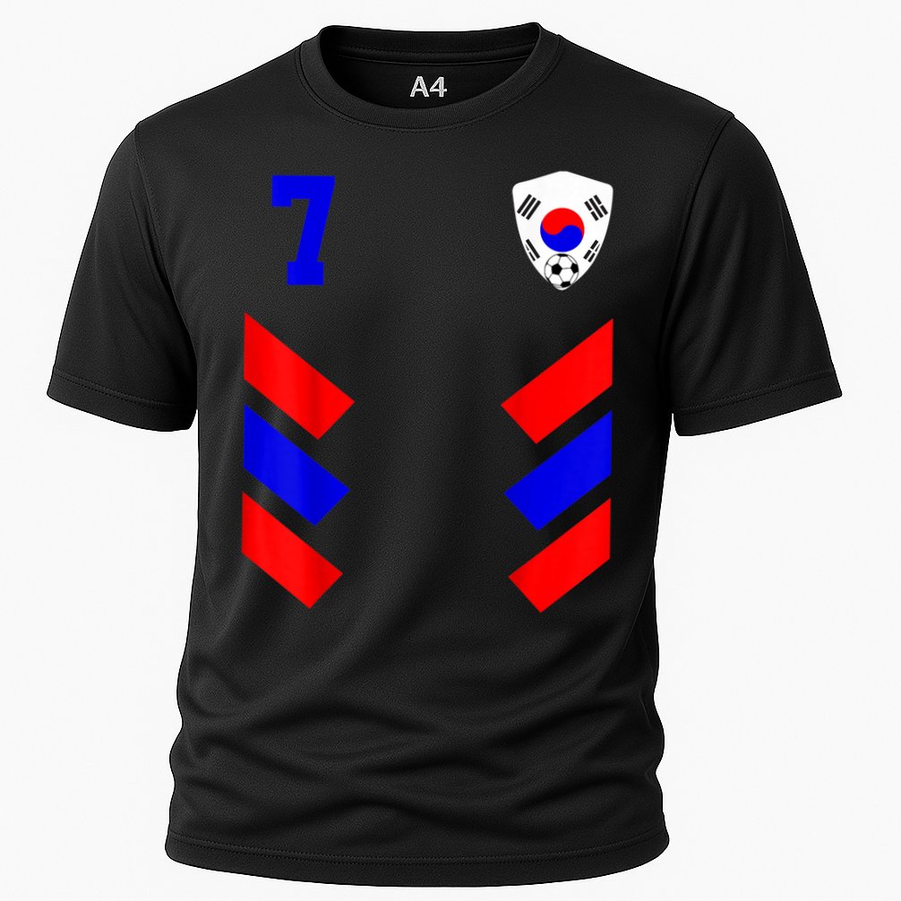 South Korea Soccer Jersey Retro 7 South Korean Football Cooling Performance Crew T-Shirt
