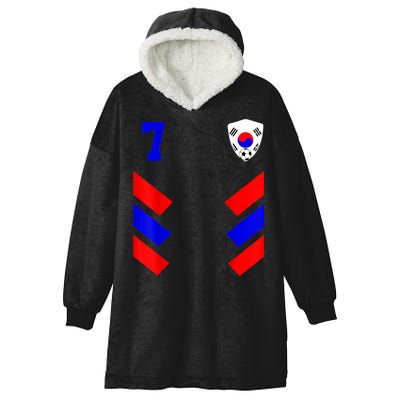 South Korea Soccer Jersey Retro 7 South Korean Football Hooded Wearable Blanket