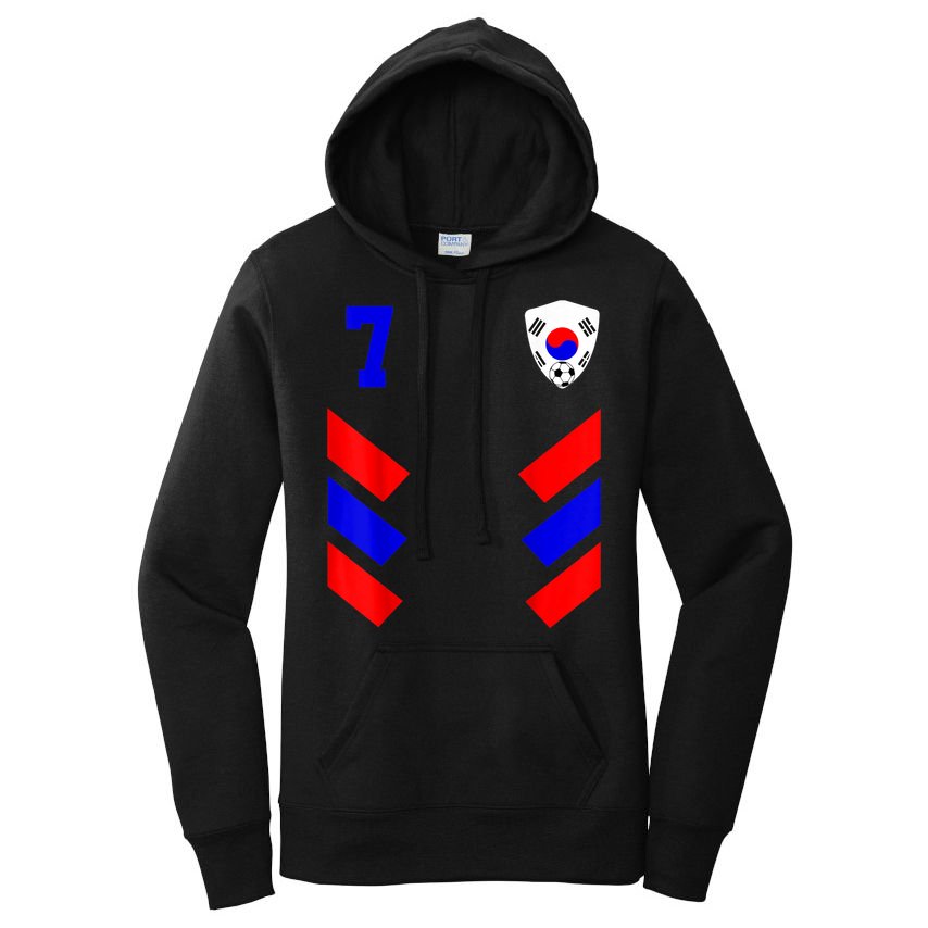 South Korea Soccer Jersey Retro 7 South Korean Football Women's Pullover Hoodie