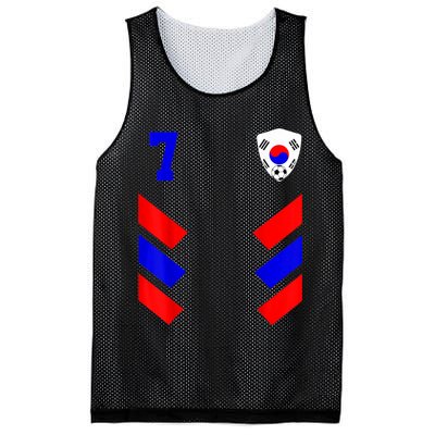 South Korea Soccer Jersey Retro 7 South Korean Football Mesh Reversible Basketball Jersey Tank