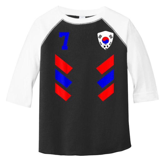 South Korea Soccer Jersey Retro 7 South Korean Football Toddler Fine Jersey T-Shirt