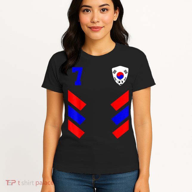 South Korea Soccer Jersey Retro 7 South Korean Football Womens T-Shirt