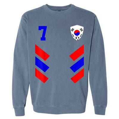 South Korea Soccer Jersey Retro 7 South Korean Football Garment-Dyed Sweatshirt