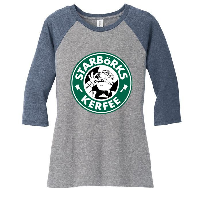 Starborks Kerfee Women's Tri-Blend 3/4-Sleeve Raglan Shirt