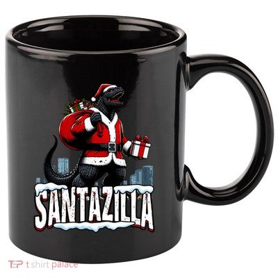 Santazilla Kaiju Santa Christmas Japanese Monster Xmas Cool Gift 11oz C Handle Ceramic Mug