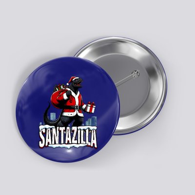 Santazilla Kaiju Santa Christmas Japanese Monster Xmas Cool Gift Button