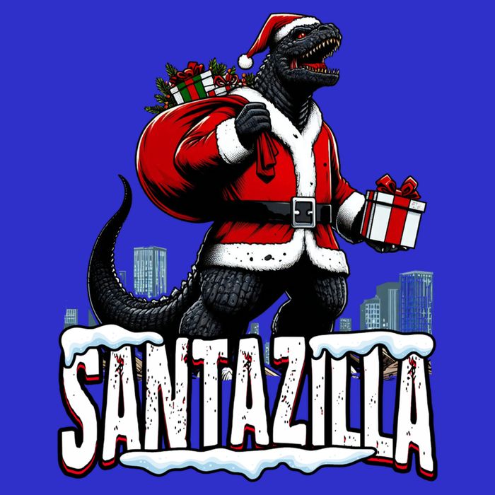 Santazilla Kaiju Santa Christmas Japanese Monster Xmas Cool Gift Infant Baby Jersey Bodysuit