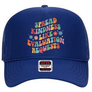 Spread Kindness School Psychologist School Psych High Crown Mesh Back Trucker Hat