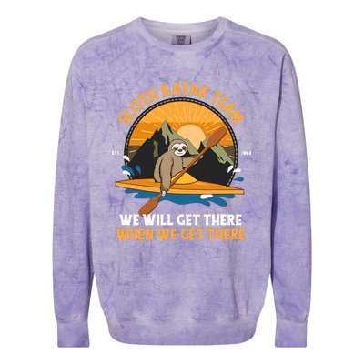 Sloth Kayak Sloth Kayak Team Colorblast Crewneck Sweatshirt