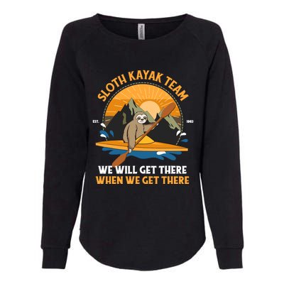 Sloth Kayak Sloth Kayak Team Womens California Wash Sweatshirt