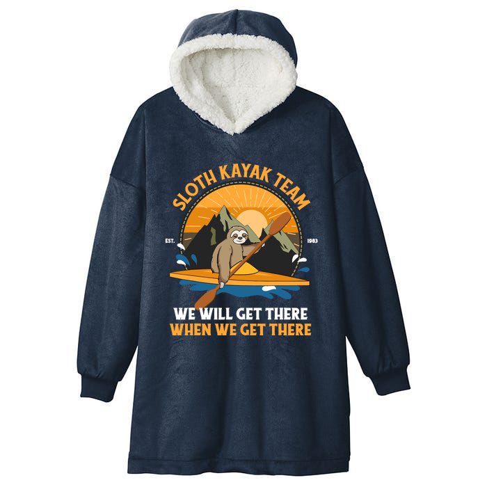 Sloth Kayak Sloth Kayak Team Hooded Wearable Blanket