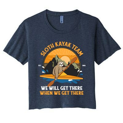 Sloth Kayak Sloth Kayak Team Women's Crop Top Tee