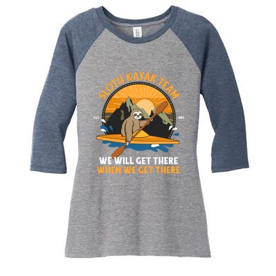 Sloth Kayak Sloth Kayak Team Women's Tri-Blend 3/4-Sleeve Raglan Shirt