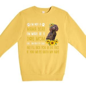 Sunflower Kin Spaniel Mom Mothers Day Dog Mom Cute Gift Premium Crewneck Sweatshirt