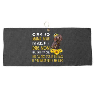 Sunflower Kin Spaniel Mom Mothers Day Dog Mom Cute Gift Large Microfiber Waffle Golf Towel