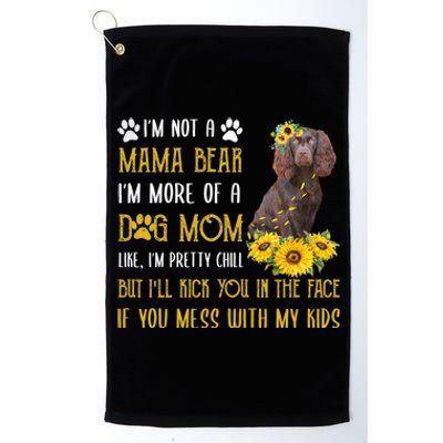 Sunflower Kin Spaniel Mom Mothers Day Dog Mom Cute Gift Platinum Collection Golf Towel