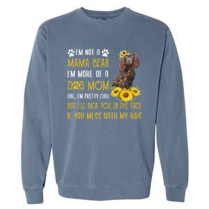 Sunflower Kin Spaniel Mom Mothers Day Dog Mom Cute Gift Garment-Dyed Sweatshirt