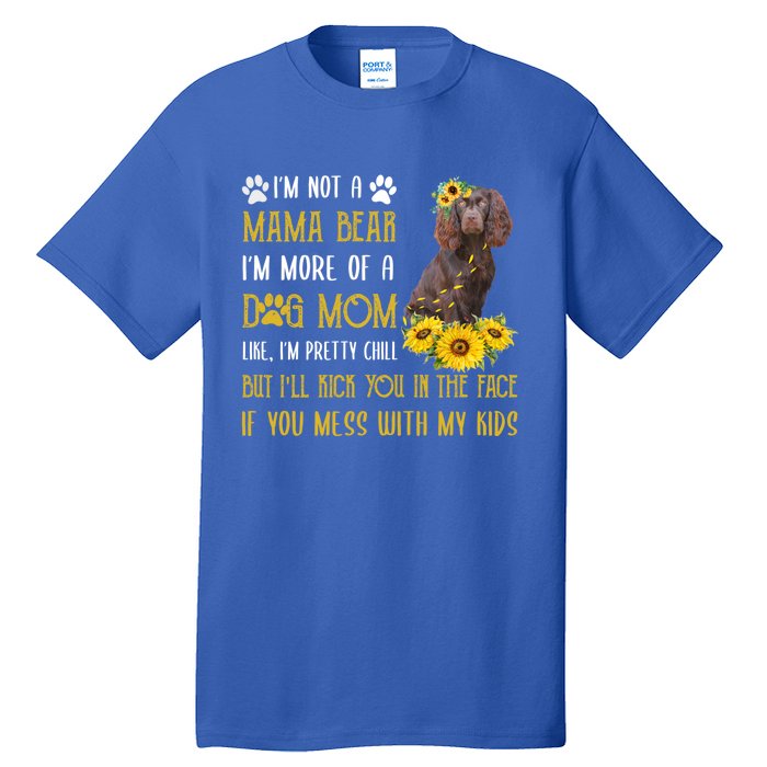 Sunflower Kin Spaniel Mom Mothers Day Dog Mom Cute Gift Tall T-Shirt