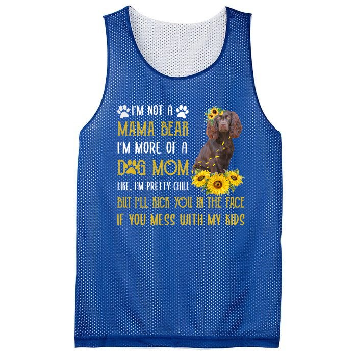 Sunflower Kin Spaniel Mom Mothers Day Dog Mom Cute Gift Mesh Reversible Basketball Jersey Tank