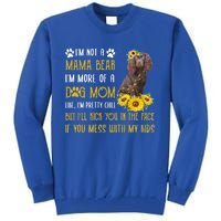 Sunflower Kin Spaniel Mom Mothers Day Dog Mom Cute Gift Tall Sweatshirt