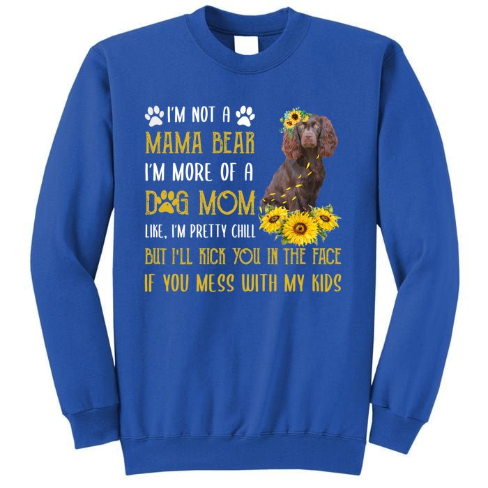 Sunflower Kin Spaniel Mom Mothers Day Dog Mom Cute Gift Tall Sweatshirt