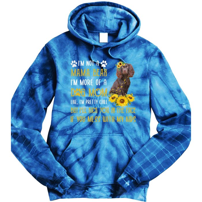 Sunflower Kin Spaniel Mom Mothers Day Dog Mom Cute Gift Tie Dye Hoodie