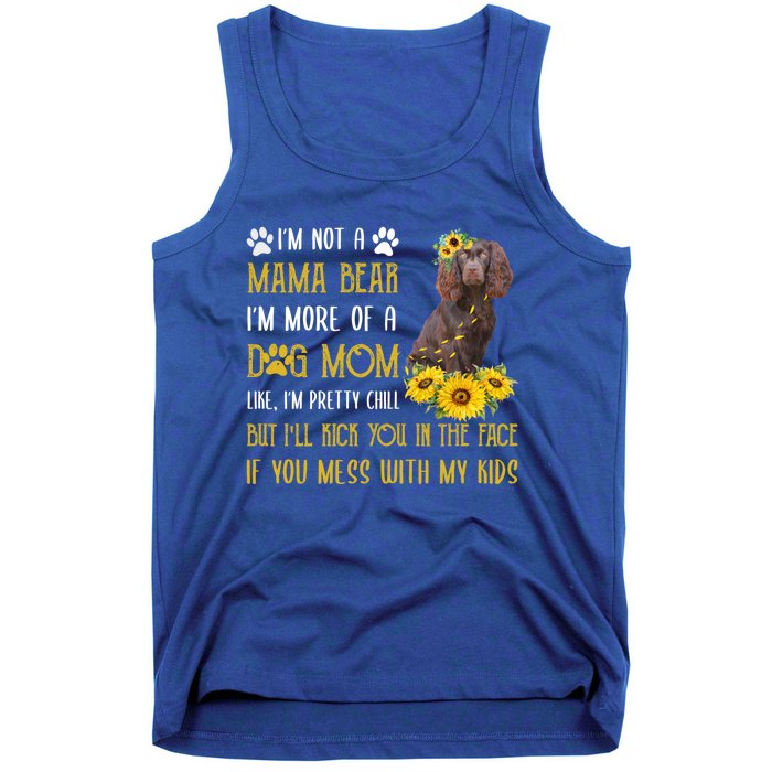 Sunflower Kin Spaniel Mom Mothers Day Dog Mom Cute Gift Tank Top